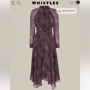 Whistles Elegant Purple and Black Women's Dress